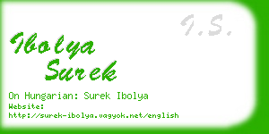 ibolya surek business card